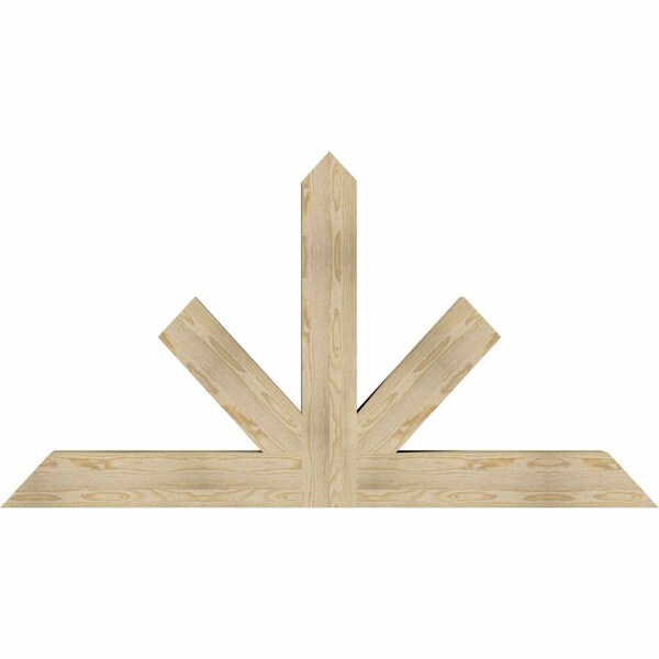 Ekena Millwork Saratoga Rough Sawn Timber Gable Bracket, Douglas Fir, 72"W x 39"H x 6"D x 6"F, 13/12 Pitch GBW072X39X0606SAR00RDF - main
